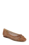 Sam Edelman May Ballet Flat Cuoio Weave In Brown