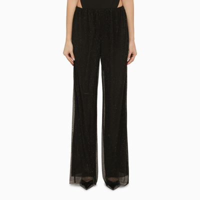 Philosophy Black Tulle Trousers With Rhinestones