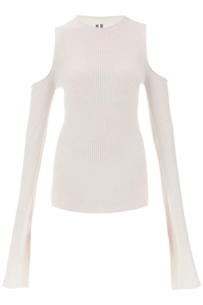 Rick Owens Sweater With Cut Out Shoulders In Mixed Colours