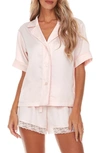 Flora Nikrooz Selena Satin Short Pajama Set In Almond