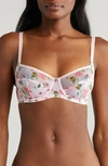 Skarlett Blue Spellbound Underwire Full Coverage Bra In Watercolor Floral Print