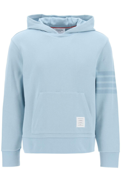 Sergio Rossi 4 Bar Hoodie In Cotton Knit In Blue