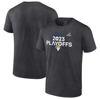 FANATICS FANATICS BRANDED HEATHER CHARCOAL LOS ANGELES RAMS 2023 NFL PLAYOFFS T-SHIRT