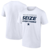 FANATICS FANATICS BRANDED  WHITE DALLAS COWBOYS SEIZE EVERYTHING T-SHIRT