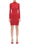 Wolford X Simkhai Warp Knit Mini Dress In Autumn Red
