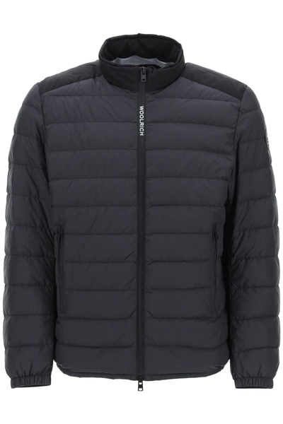 Woolrich Bering Lightweight Down Jacket In Black