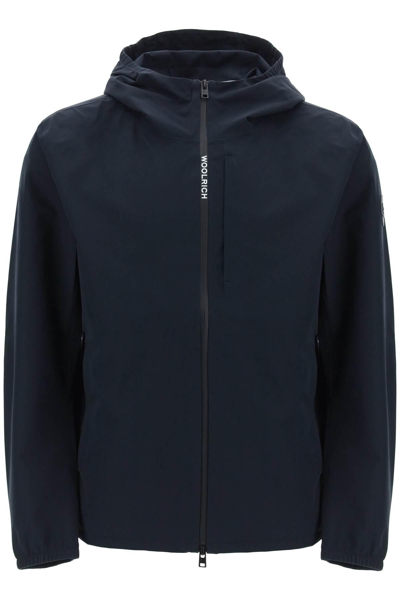 Woolrich Pacific Jacket In Tech Softshell In Blue