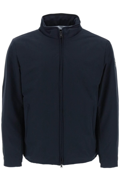 Woolrich Zipped Down Jacket In Blue