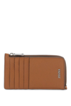 ZEGNA ZEGNA GRAINED LEATHER 10CC CARD HOLDER