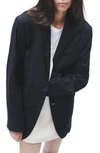 Rag & Bone Odessa Linen Blend Blazer In Black
