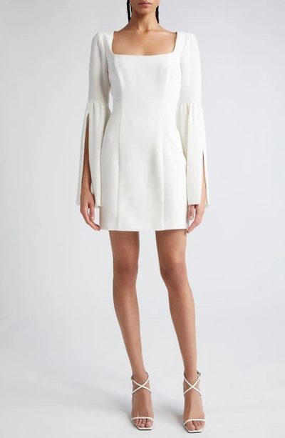 CINQ À SEPT JACE SPLIT LONG SLEEVE MINIDRESS