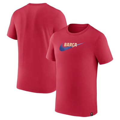 Nike Fc Barcelona Swoosh  Men's T-shirt In Red