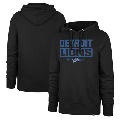 47 ' Black Detroit Lions Box Out Headline Pullover Hoodie
