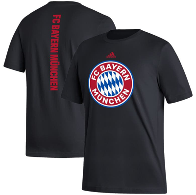 Adidas Originals Adidas Black Bayern Munich Vertical Back T-shirt