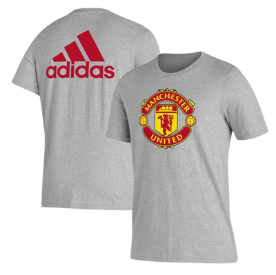 Adidas Originals Adidas Gray Manchester United Three-stripe T-shirt