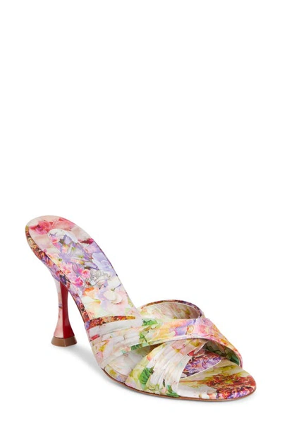 Christian Louboutin Nicol Is Back Slide Sandal In Pink Multi Print