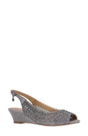 J. Reneé Malorie Slingback Wedge Sandal In Pewter