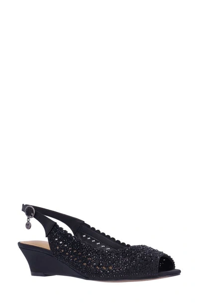 J. Reneé Malorie Slingback Wedge Sandal In Black