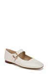 Sam Edelman Michaela Mary Jane Flat Modern Ivory In Bright White