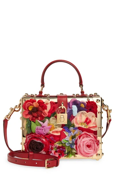 Dolce & Gabbana Women's Floral Appliqué Top-handle Box Bag In Neutral