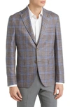 Jack Victor Mcallen Soft Construction Wool Blend Sport Coat In Brown