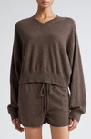 Loulou Studio Emsalo V-neck Cashmere Sweater In Grizzly Melange