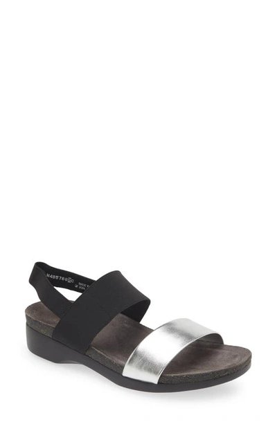 Munro Pisces Sandal In Silver/ Black