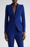 Alexander Mcqueen Classic Single-breasted Suiting Blazer In Denim Blue