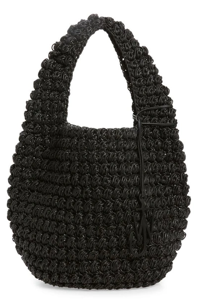 Jw Anderson Large Popcorn Tote Bag In Black