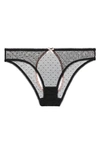 Von Follies By Dita Von Teese Coquine Open Back Bikini Briefs In Black