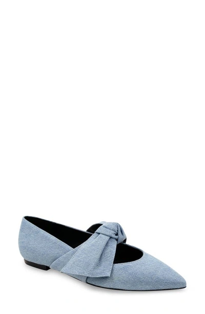 Bcbgmaxazria Prely Pointed Toe Flat In Denim