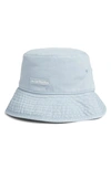 Acne Studios Brimmo Cotton Twill Bucket Hat In Dusty Blue