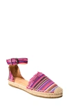 Minnetonka Prima Espadrille Sandal In Pink Geostripe