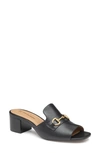 Johnston & Murphy Edith Block Heel Sandal In Black Glove