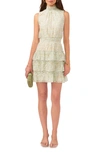 1.STATE FLORAL PRINT TIERED RUFFLE MINIDRESS