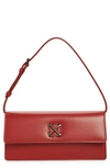Off-white Jitney 1.0 Leather Shoulder Bag In Brick Red