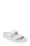 Birkenstock Arizona Exquisite Leather Dual-buckle Slide Sandals In White