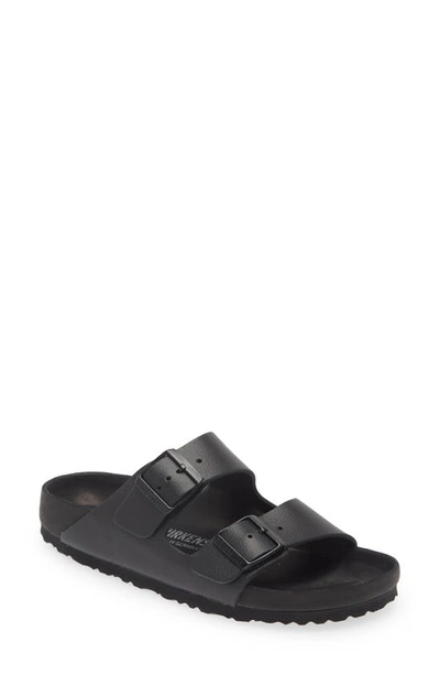Birkenstock Black Semi-shiny Smooth Leather Sandals