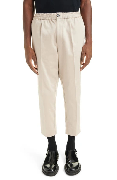 Ami Alexandre Mattiussi Men's Elasticized-waist Pants In Vanille