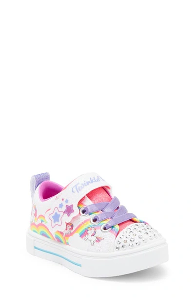 Skechers Kids' Twinkle Sparks Light-up Sneaker In White/ Multi