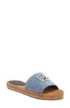 DOLCE & GABBANA DENIM PATCHWORK SLIDE SANDAL