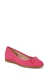 Naturalizer Essential Skimmer Flat In Pink Flash Suede