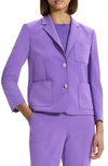 Theory Shrunken Single Breasted Blazer In Bright Peony