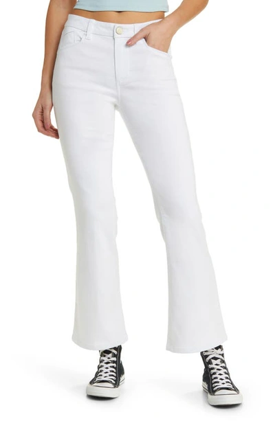 1822 Denim High Waist Slim Flare Jeans In White