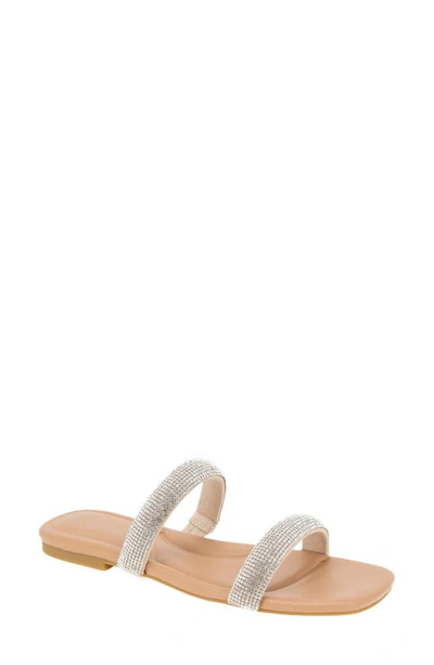 Bcbgeneration Glannis Slide Sandal In Clear,tan