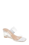 Bcbgeneration Lorie Wedge Slide Sandal In Clear,silver