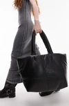 TOPSHOP TULSI PUFFY FAUX LEATHER TOTE