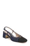 Sam Edelman Tarra Slingback Pump In Navy/ Black