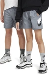 Nike Kids' Woven Shorts In Smoke Grey