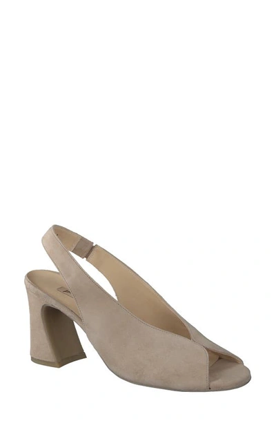 Paul Green Riviera Slingback Sandal In Champagne Suede